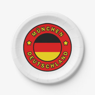 München Deutschland Paper Plate