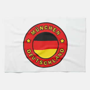 München Deutschland Tea Towel