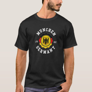 MUNCHEN Germany Flag Badge Vintage Premium T-Shirt