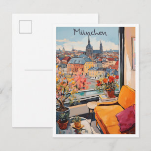 Munchen Germany Travel Aesthetic Postcard