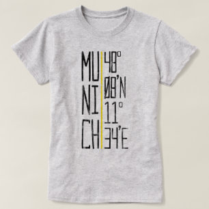 München Munich Coordinates Tee, Germany T-Shirt