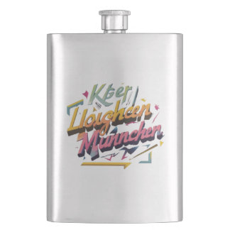 München Pop Art Tee Hip Flask