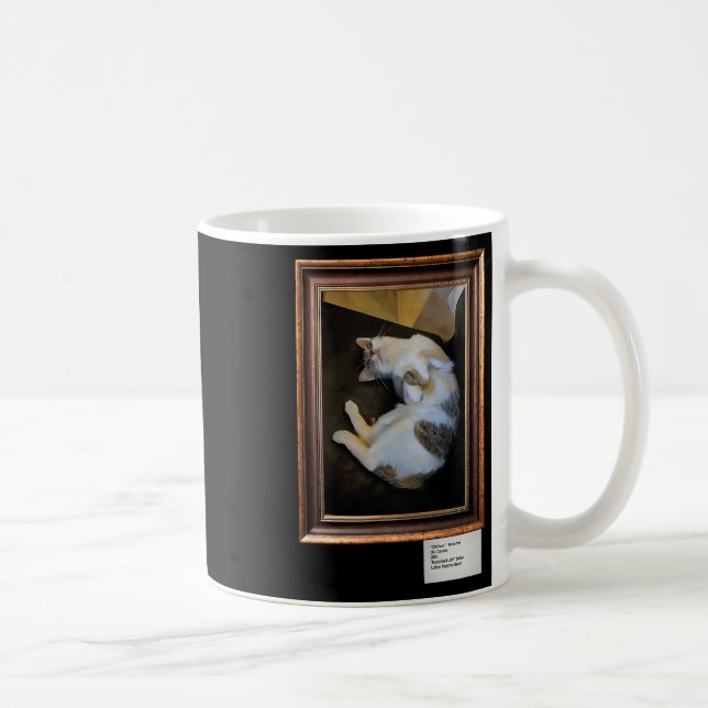 Munchie The Cat Is Chilling - Canvas  Coffee Mug (Right)