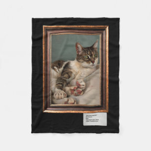 Munchie The Cat Resting - Canvas Fleece Blanket