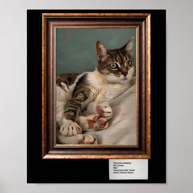 Munchie The Cat Resting - Canvas  Poster (Front)