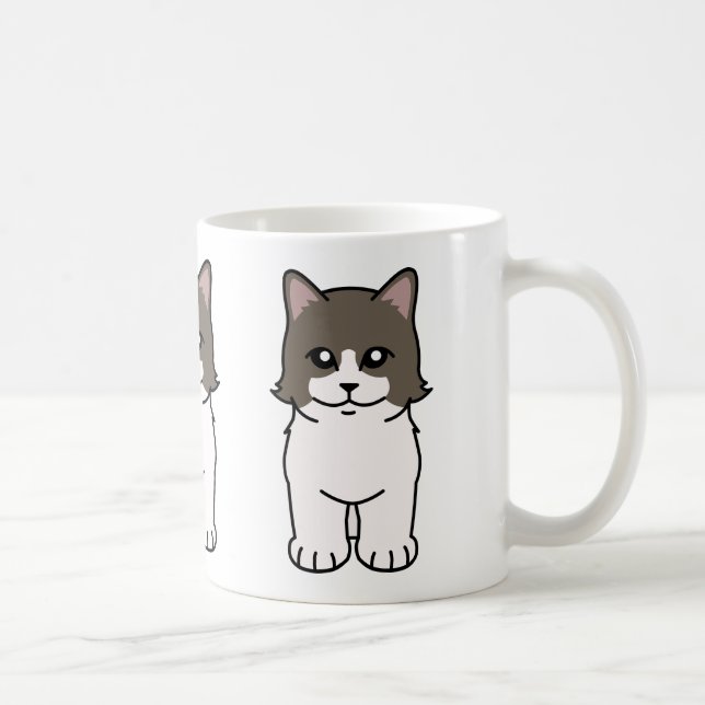 Munchkin Cat Cartoon Coffee Mug (Right)