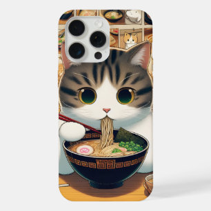 Munchkin Cat Eating Ramen iPhone 15 Pro Max Case