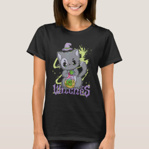 Munchkin Cat With Magic Potion For Witchcore Witch T-Shirt