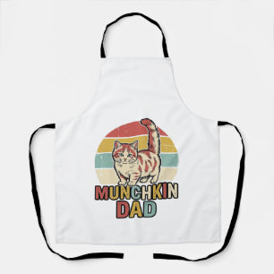 Munchkin Dad Retro Cat Lover Vector Shirt Design_1 Apron