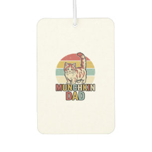 Munchkin Dad Retro Cat Lover Vector Shirt Design_1 Car Air Freshener