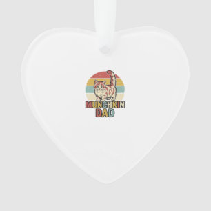 Munchkin Dad Retro Cat Lover Vector Shirt Design_1 Ornament