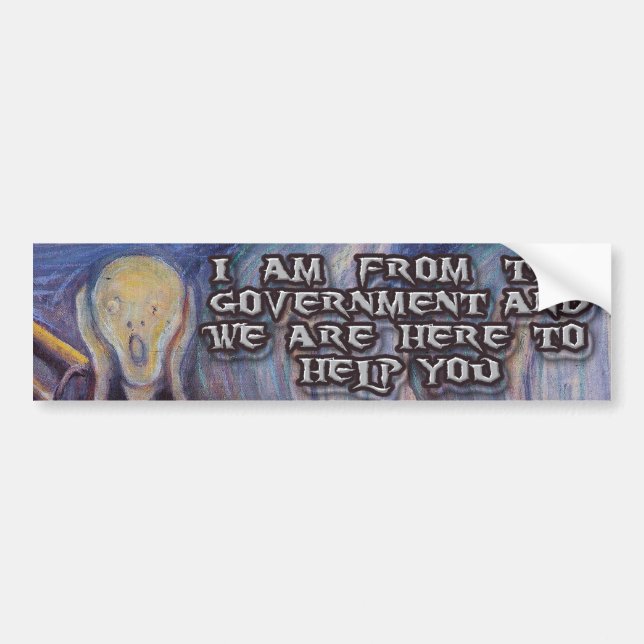 Munch's "The Scream"  and Goverment help! Bumper Sticker (Front)