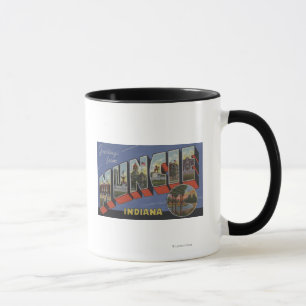 Muncie, Indiana - Large Letter Scenes Mug