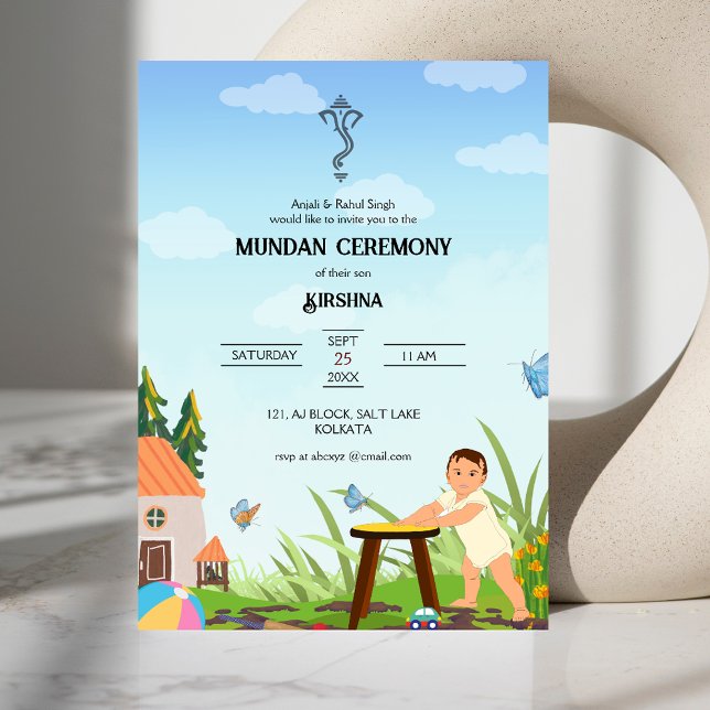 Mundan Ceremony  Invitation (Creator Uploaded)