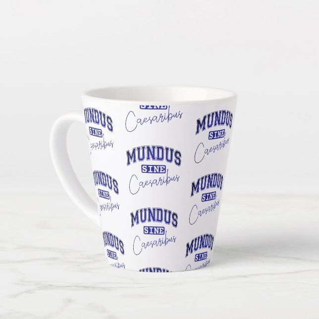 Mundus Sine Caesaribus Latte Mug (Left Angle)
