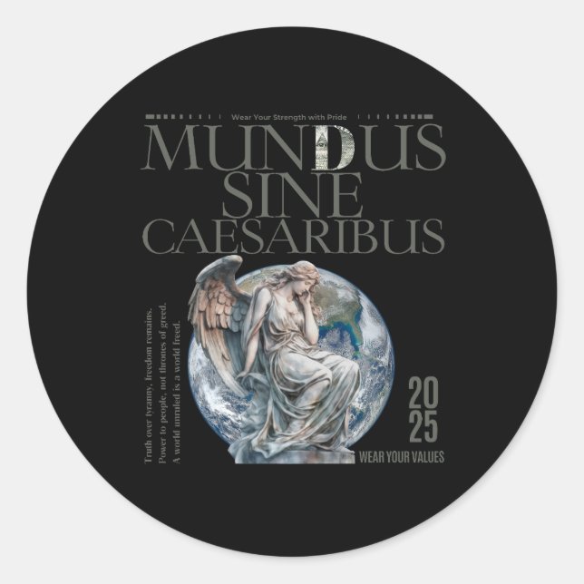 Mundus Sine Caesaribus round Sticker (Front)