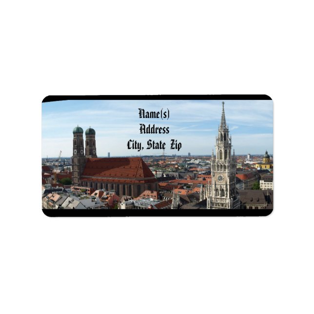 Munich, Bavaria Address Label (Front)