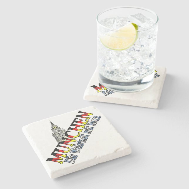 Munich Bavaria Germany Deutchland Munich Stone Coaster (Side)