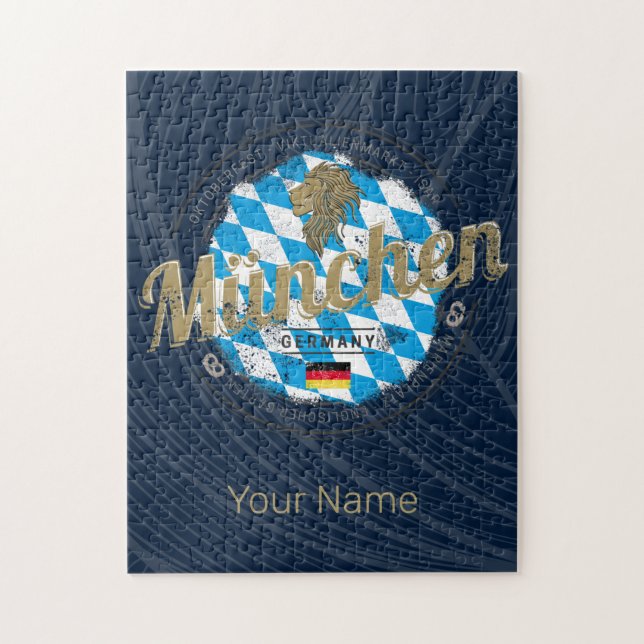 Munich Bavaria Vintage Oktoberfest Germany City Jigsaw Puzzle (Vertical)