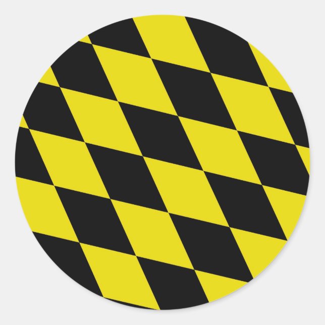 munich city flag germany country bavaria munchen classic round sticker (Front)