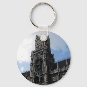 Munich Clock Tower Marienplatz Key Ring