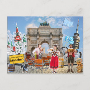 Munich Collage Postcard