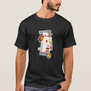 Munich Germany Boarding Pass Aeroplane Ticket Trav T-Shirt