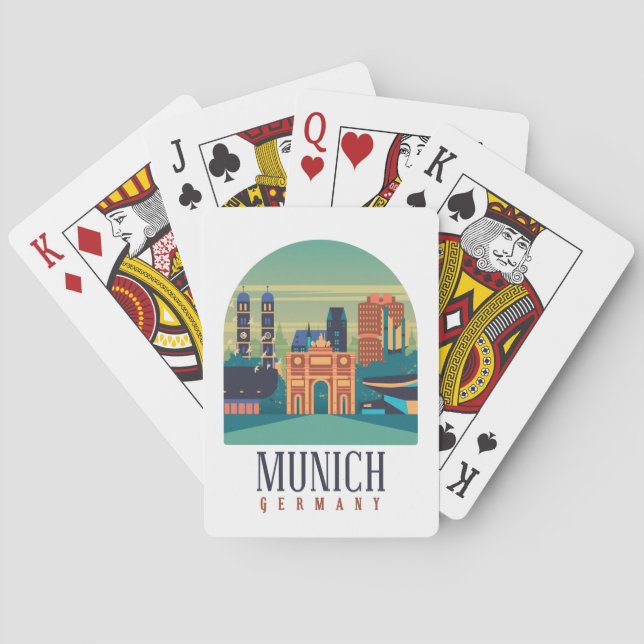 Munich Germany Canvas Playing Cards (Back)