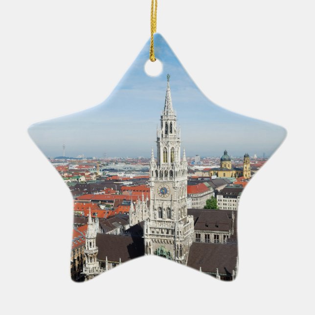 Munich, Germany Ceramic Tree Decoration (Front)