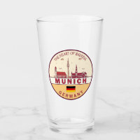 Munich Germany City Skyline Emblem