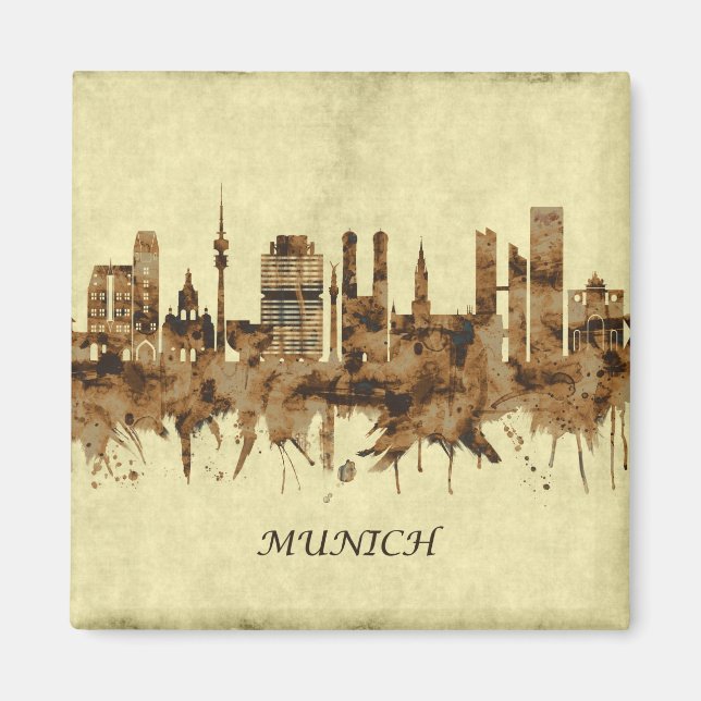 Munich Germany Cityscape Magnet (Front)