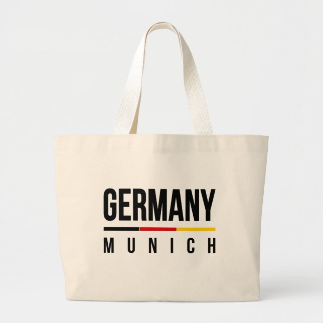 Munich Germany Large Tote Bag (Front)