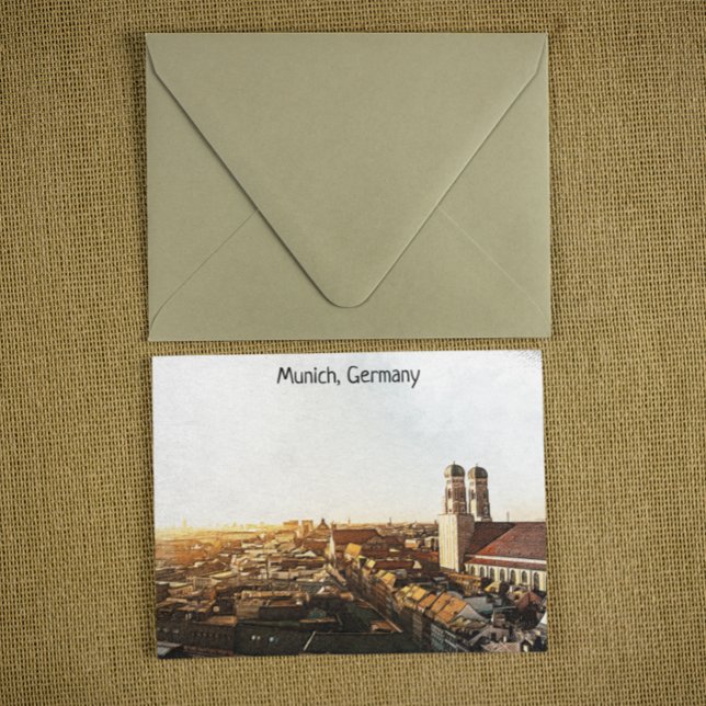 Munich Germany Panorama View Postcard (stylish munich germany panorama view postcard)
