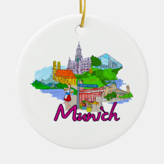 Munich - Germany.png Ceramic Tree Decoration