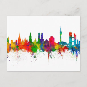 Munich Germany Skyline München Postcard
