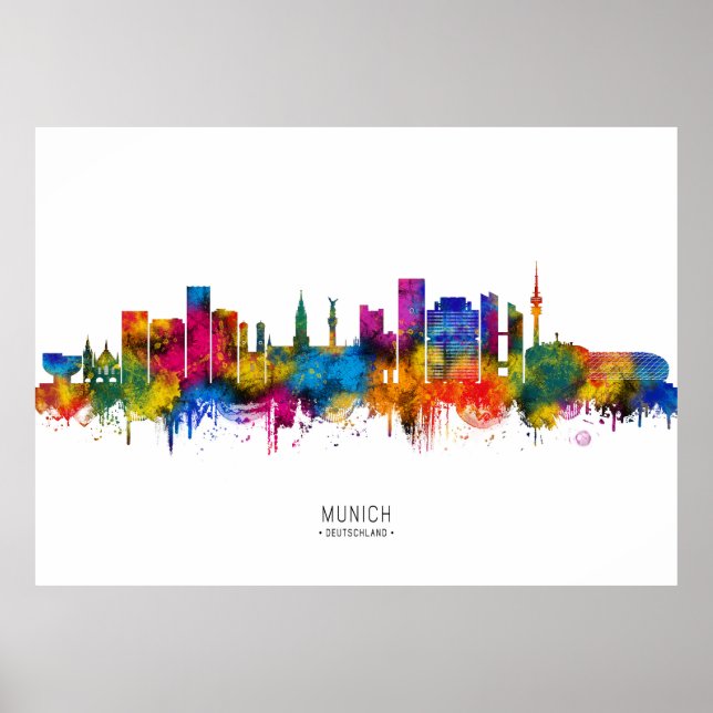 Munich Germany Skyline Poster (Front)