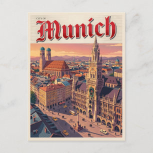 Munich Germany Vintage Travel Postcard