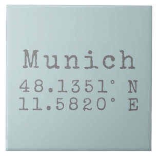 Munich Latitude and Longitude Tile