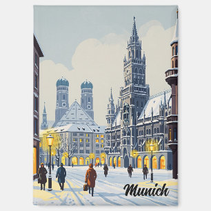 Munich Marienplatz Germany Flowers Magnet