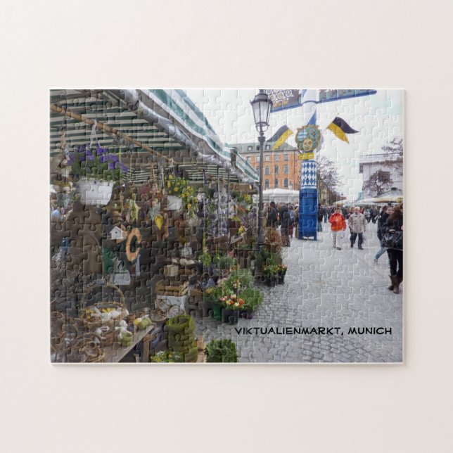 Munich Market (Viktualienmarkt) Jigsaw Puzzle (Horizontal)