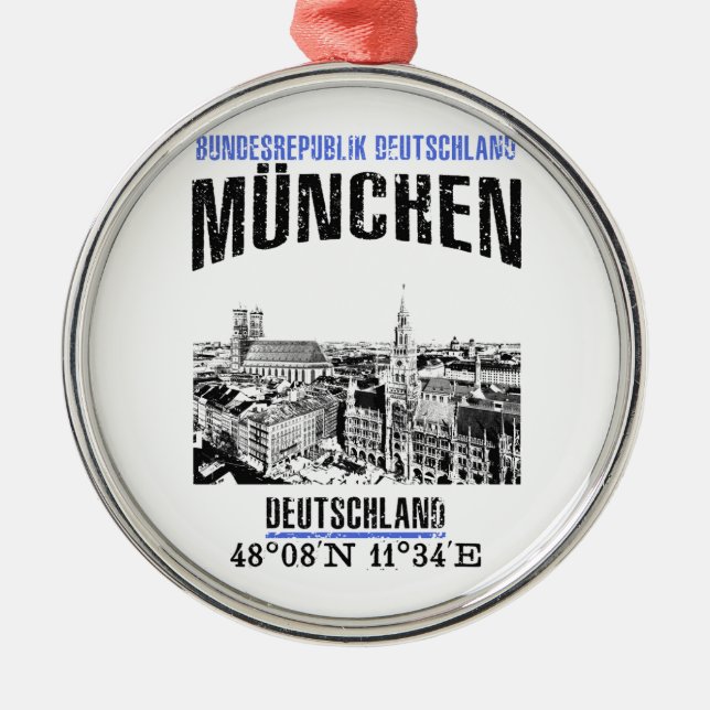 Munich Metal Tree Decoration (Front)