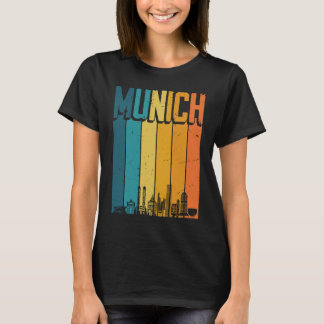 Munich Skyline Retro Vintage Souvenir Munich T-Shirt