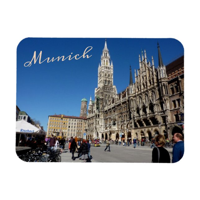 Munich Square (Marienplatz) Magnet (Horizontal)