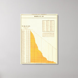 Municipal net debt canvas print