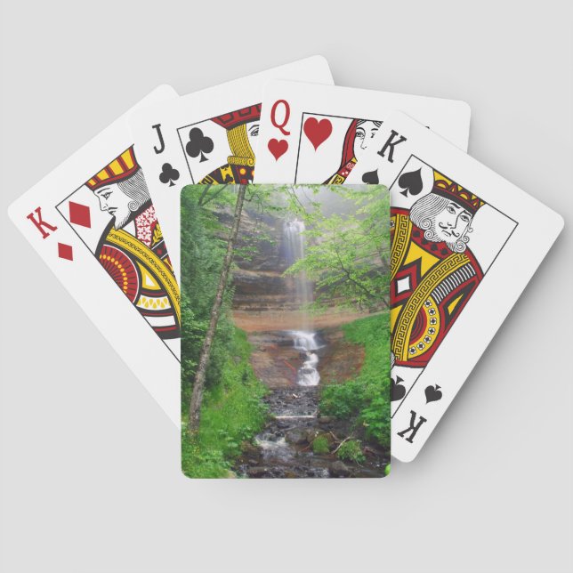Munising Falls Waterfall Playing Cards (Back)