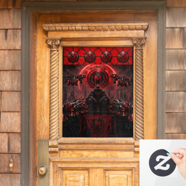 munkus crimson Moon decal/party sticker (Home Door)