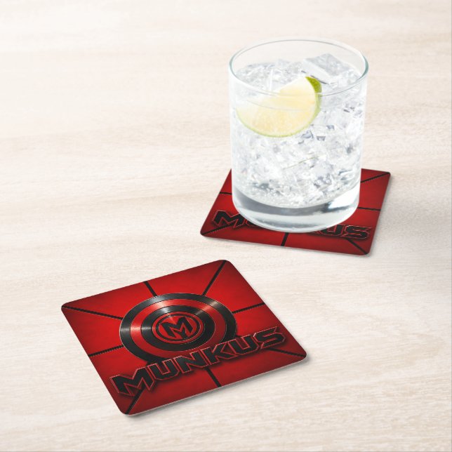 munkus drinks coaster/kitchen/bar/decor square paper coaster (Insitu)