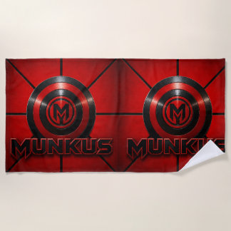 munkus/emblem shield/towel/red towel/bathroom beach towel