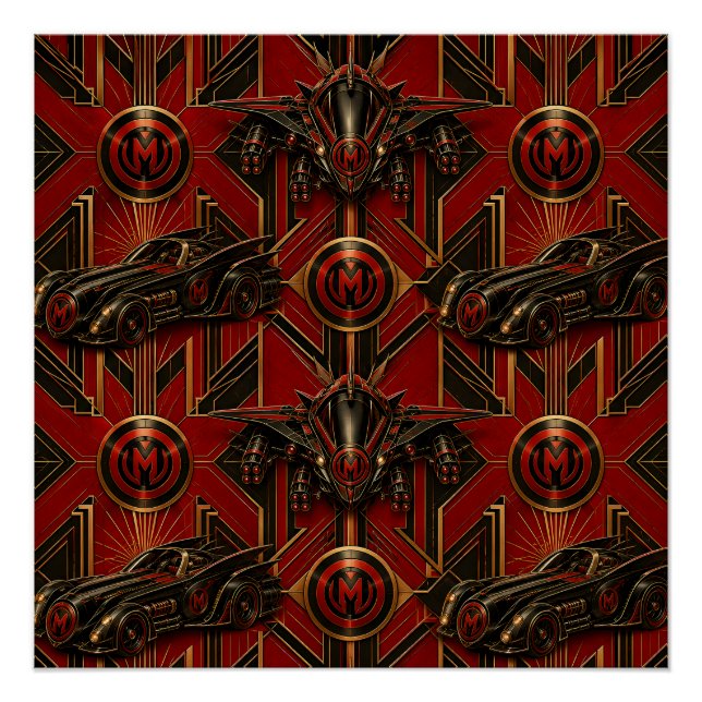 munkus glossy poster/red/night patrol poster (Front)