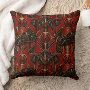 MUNKUS Night patrol vehicles/superhero art pillow